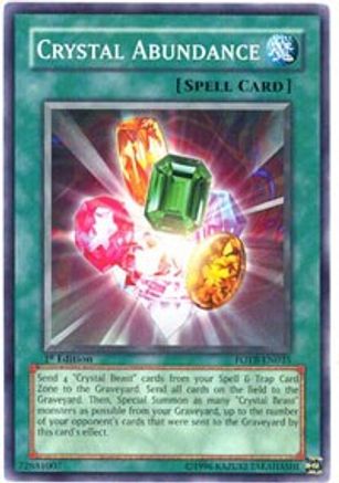 Crystal Abundance (FOTB-EN035) - Force of the Breaker Unlimited - Premium Yugioh Single from Konami - Just $0.25! Shop now at Game Crave Tournament Store