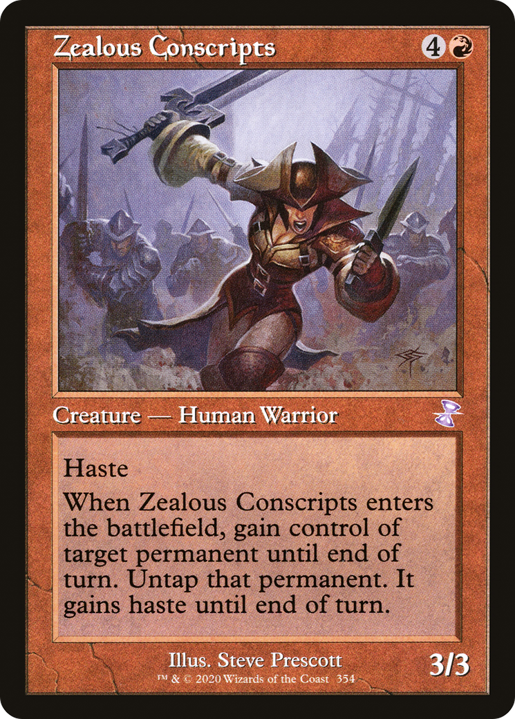 Zealous Conscripts (TSR-354) - Time Spiral Remastered Foil - Premium MTG Single from Wizards of the Coast - Just $9.08! Shop now at Game Crave Tournament Store