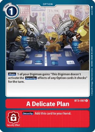 A Delicate Plan (BT3-097) - Revision Pack Cards - Premium Digimon Single from Bandai - Just $0.76! Shop now at Game Crave Tournament Store