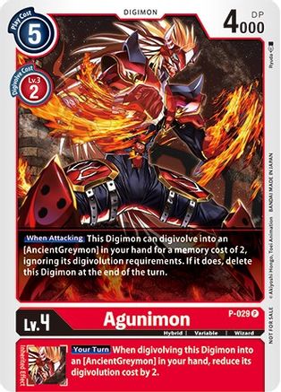 Agunimon - P-029 (P-029) - Revision Pack Cards - Premium Digimon Single from Bandai - Just $2.68! Shop now at Game Crave Tournament Store