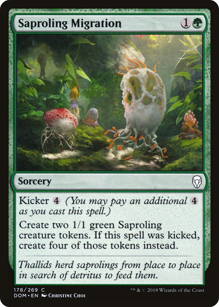 Saproling Migration (DOM-178) - Dominaria Foil - Premium MTG Single from Wizards of the Coast - Just $0.74! Shop now at Game Crave Tournament Store