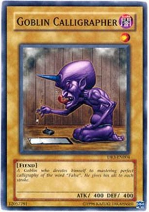 Goblin Calligrapher (DR3-EN004) - Dark Revelation Volume 3 Unlimited - Premium Yugioh Single from Konami - Just $0.25! Shop now at Game Crave Tournament Store