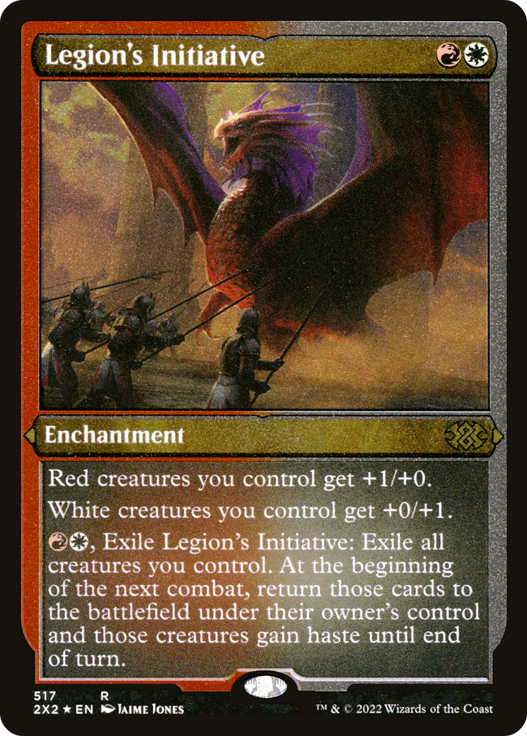 Legion's Initiative (2X2-517) - Double Masters 2022 Etched Foil - Premium MTG Single from Wizards of the Coast - Just $1.34! Shop now at Game Crave Tournament Store