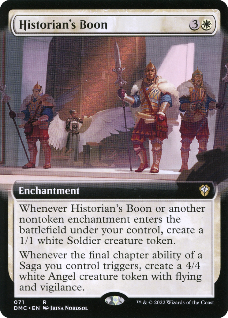 Historian's Boon (DMC-071) - Dominaria United Commander: (Extended Art) - Premium MTG Single from Wizards of the Coast - Just $0.35! Shop now at Game Crave Tournament Store
