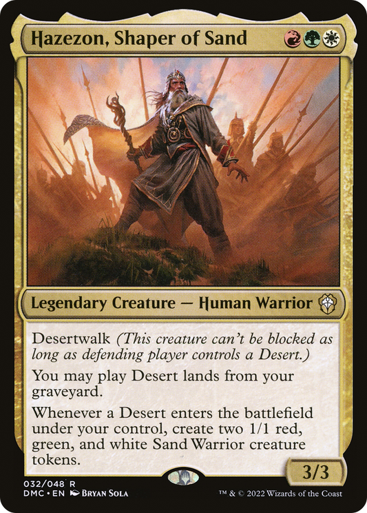 Hazezon, Shaper of Sand (DMC-032) - Dominaria United Commander - Premium MTG Single from Wizards of the Coast - Just $0.08! Shop now at Game Crave Tournament Store