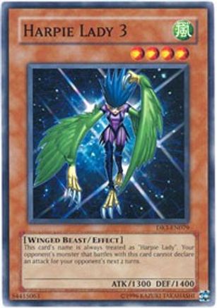 Harpie Lady 3 (DR3-EN079) - Dark Revelation Volume 3 Unlimited - Premium Yugioh Single from Konami - Just $0.93! Shop now at Game Crave Tournament Store