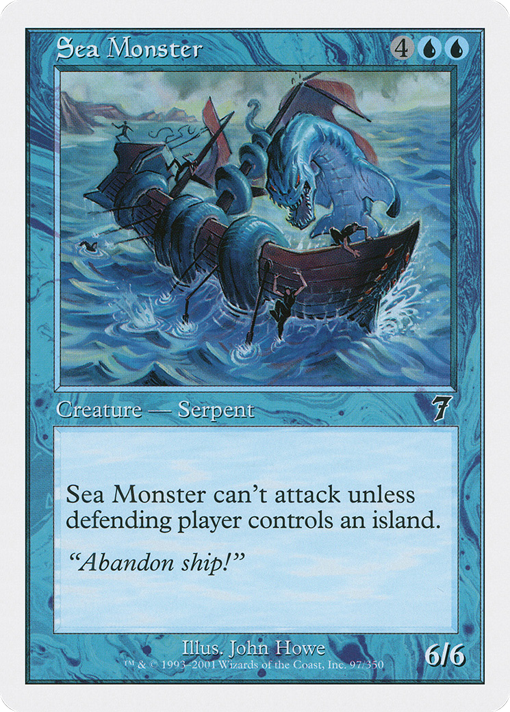 Sea Monster (7ED-097) - Seventh Edition - Premium MTG Single from Wizards of the Coast - Just $0.08! Shop now at Game Crave Tournament Store