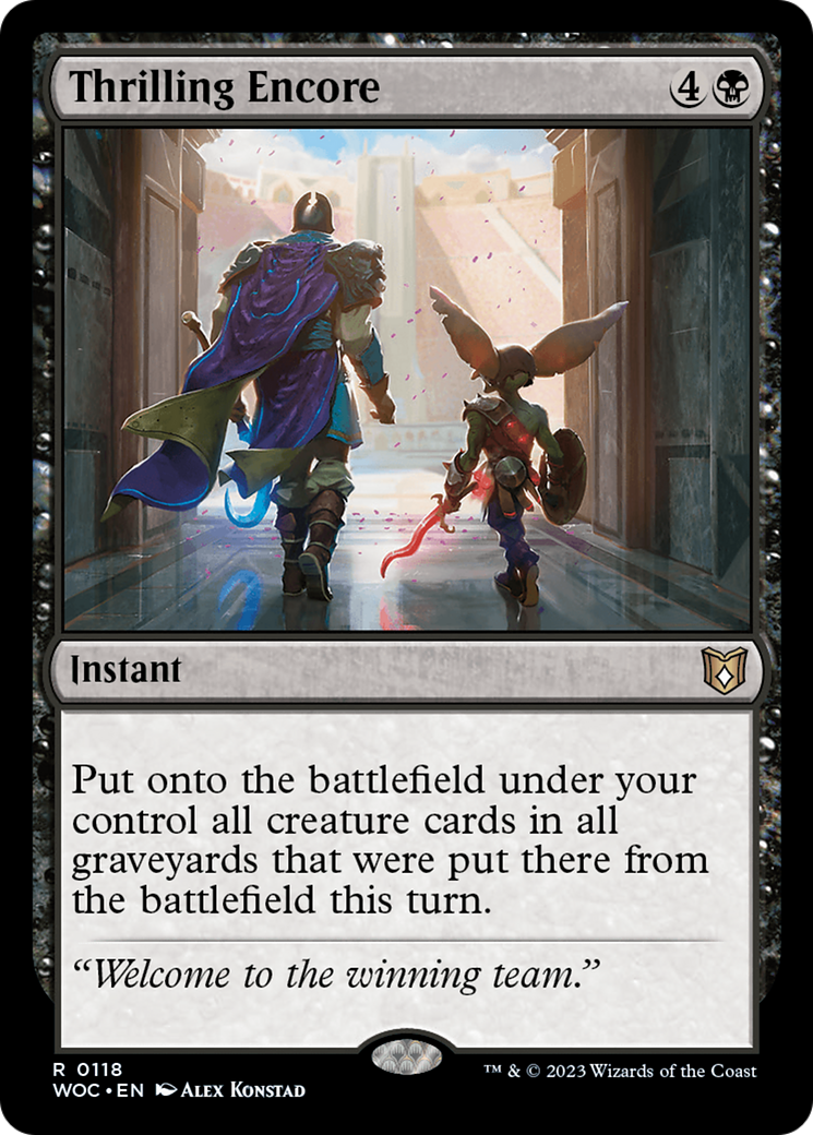 Thrilling Encore (WOC-118) - Wilds of Eldraine Commander - Premium MTG Single from Wizards of the Coast - Just $0.11! Shop now at Game Crave Tournament Store