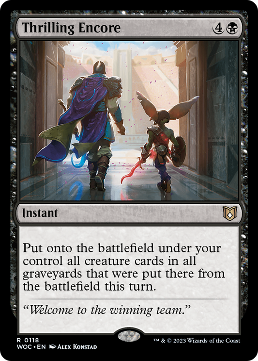 Thrilling Encore (WOC-118) - Wilds of Eldraine Commander - Premium MTG Single from Wizards of the Coast - Just $0.11! Shop now at Game Crave Tournament Store