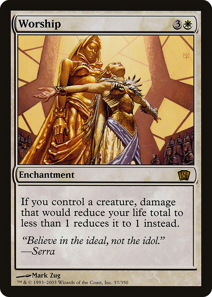 Worship (8ED-57★) - Eighth Edition Foil - Premium MTG Single from Wizards of the Coast - Just $4.42! Shop now at Game Crave Tournament Store