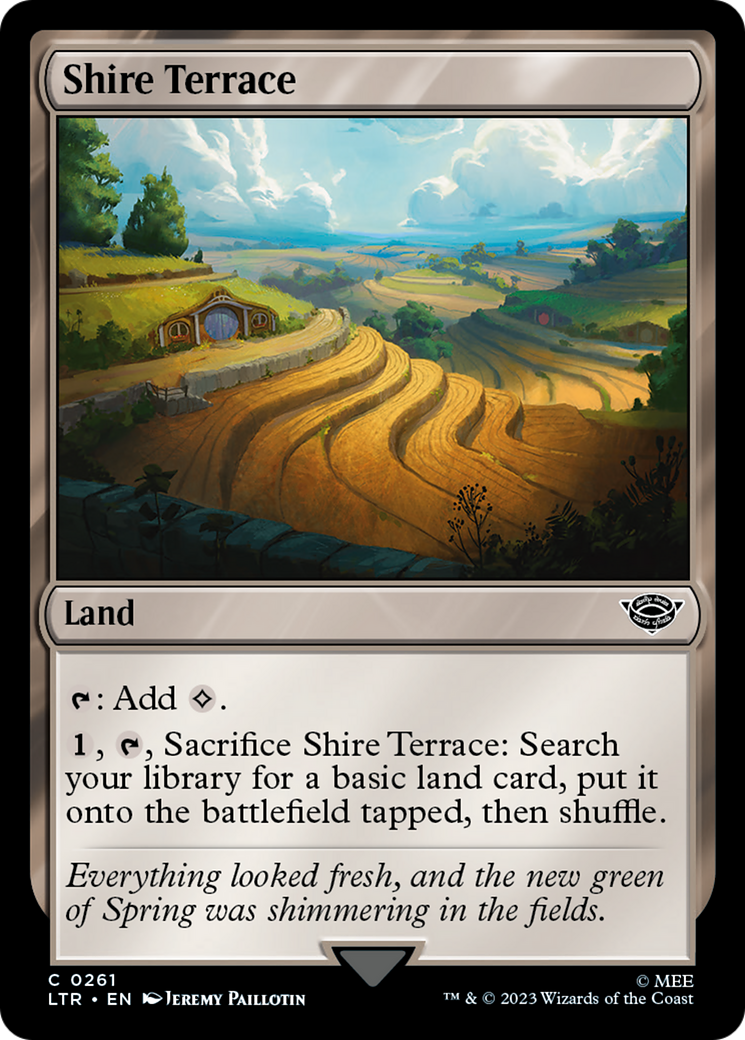 Shire Terrace (LTR-261) - The Lord of the Rings: Tales of Middle-earth Foil - Premium MTG Single from Wizards of the Coast - Just $0.08! Shop now at Game Crave Tournament Store