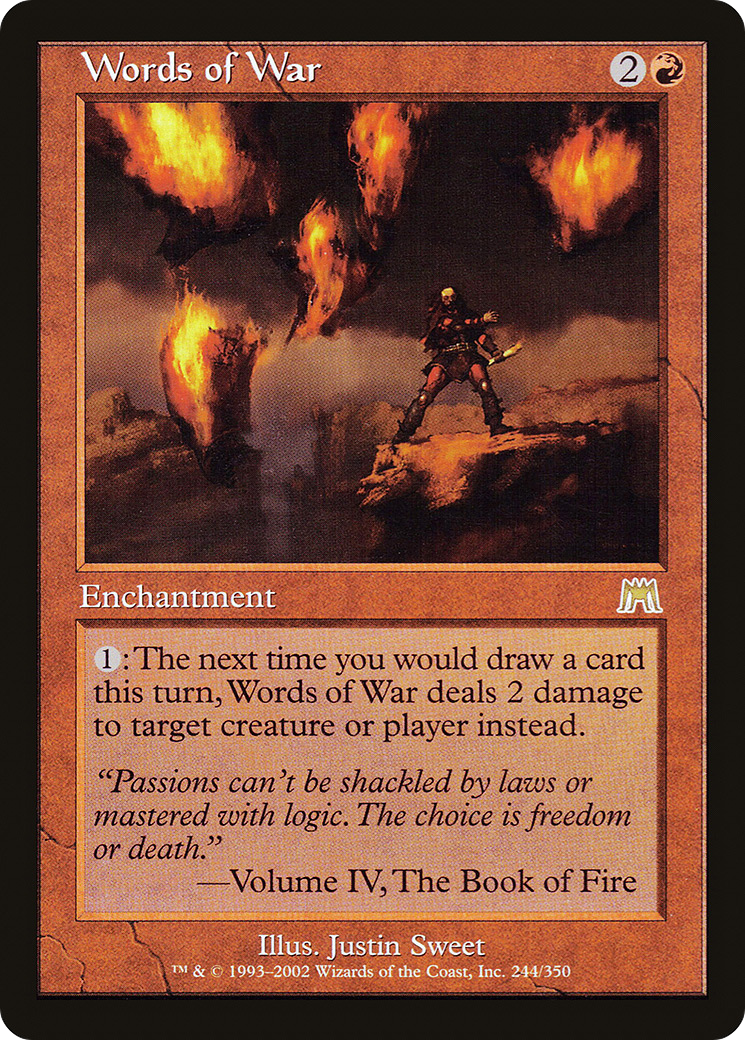 Words of War (ONS-244) - Onslaught Foil - Premium MTG Single from Wizards of the Coast - Just $1.30! Shop now at Game Crave Tournament Store