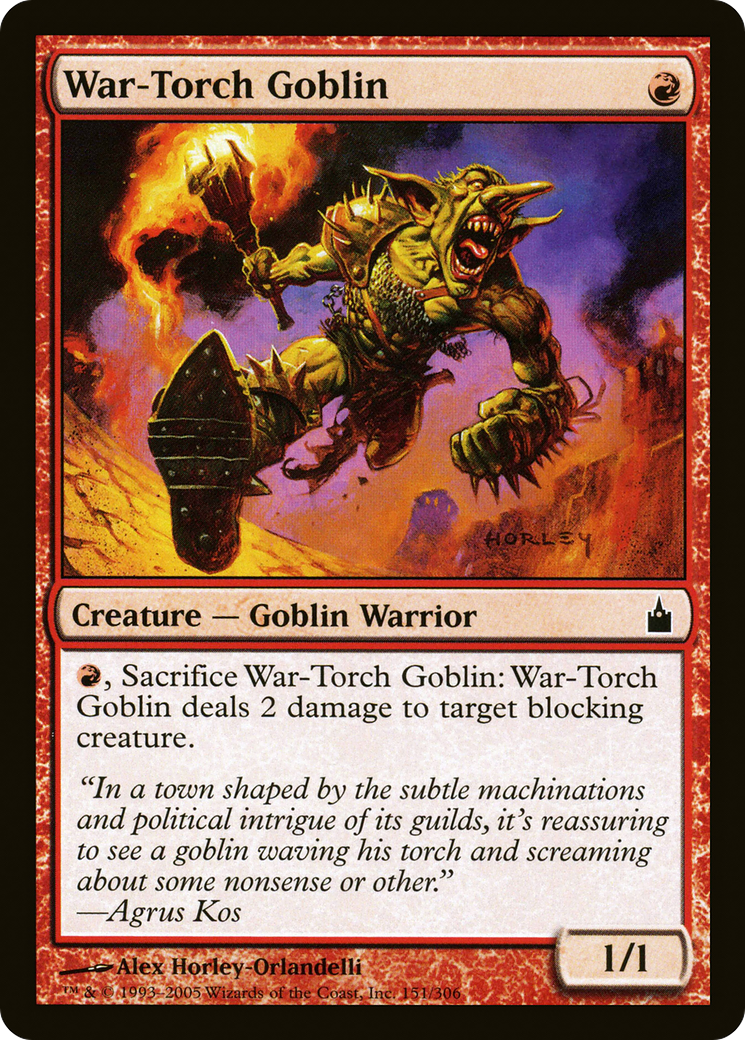 War-Torch Goblin (RAV-151) - Ravnica: City of Guilds Foil - Premium MTG Single from Wizards of the Coast - Just $0.11! Shop now at Game Crave Tournament Store