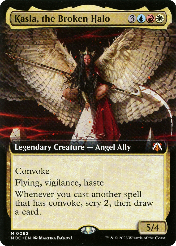 Kasla, the Broken Halo (MOC-092) - March of the Machine Commander: (Extended Art) - Premium MTG Single from Wizards of the Coast - Just $0.49! Shop now at Game Crave Tournament Store