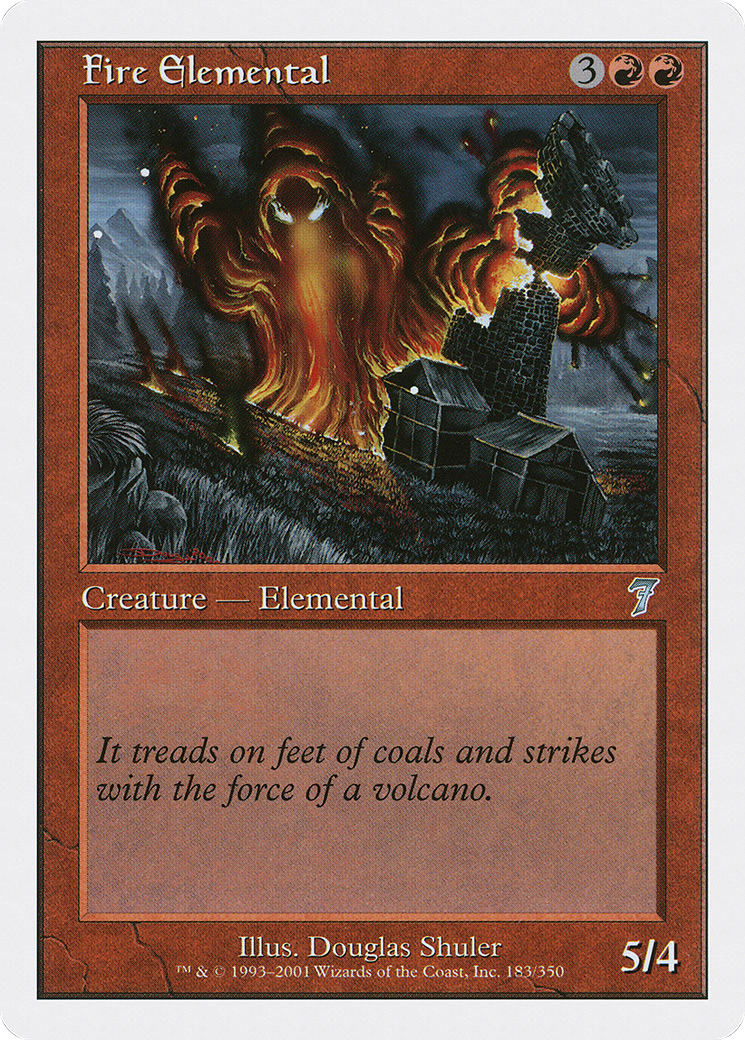 Fire Elemental (7ED-183) - Seventh Edition - Premium MTG Single from Wizards of the Coast - Just $0.25! Shop now at Game Crave Tournament Store
