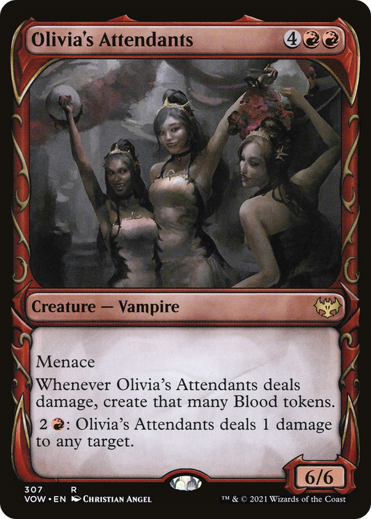 Olivia's Attendants (VOW-307) - Innistrad: Crimson Vow: (Showcase) - Premium MTG Single from Wizards of the Coast - Just $0.08! Shop now at Game Crave Tournament Store