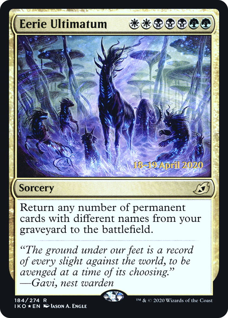 Eerie Ultimatum (PIKO-184S) - Ikoria: Lair of Behemoths Promos Foil - Premium MTG Single from Wizards of the Coast - Just $2.01! Shop now at Game Crave Tournament Store