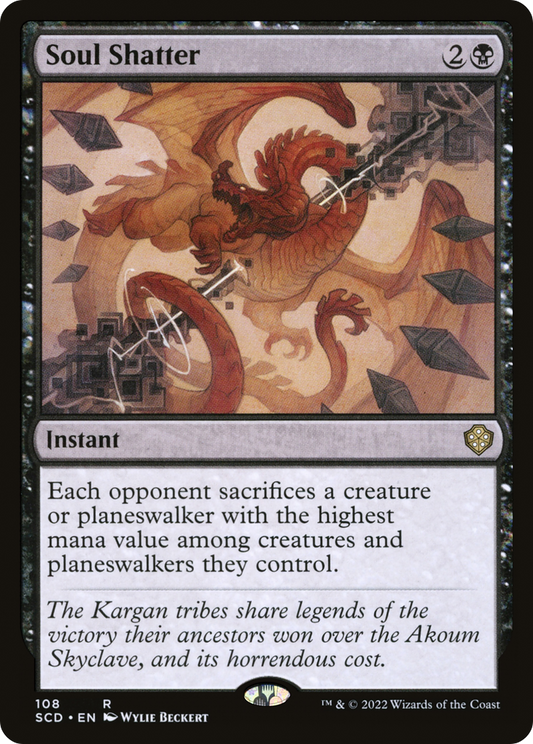 Soul Shatter (SCD-108) - Starter Commander Decks - Premium MTG Single from Wizards of the Coast - Just $0.54! Shop now at Game Crave Tournament Store