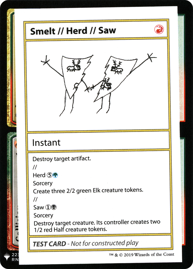 Smelt // Herd // Saw (CMB1-100) - Mystery Booster Playtest Cards 2019 - Premium MTG Single from Wizards of the Coast - Just $0.25! Shop now at Game Crave Tournament Store