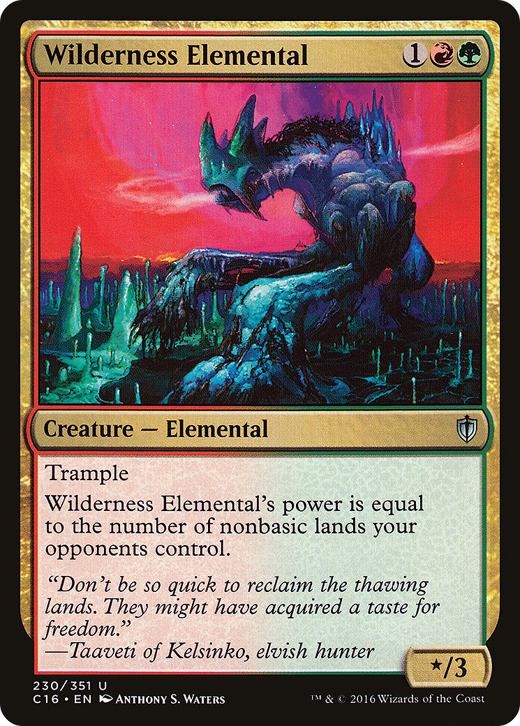 Wilderness Elemental (C16-230) - Commander 2016 - Premium MTG Single from Wizards of the Coast - Just $0.08! Shop now at Game Crave Tournament Store