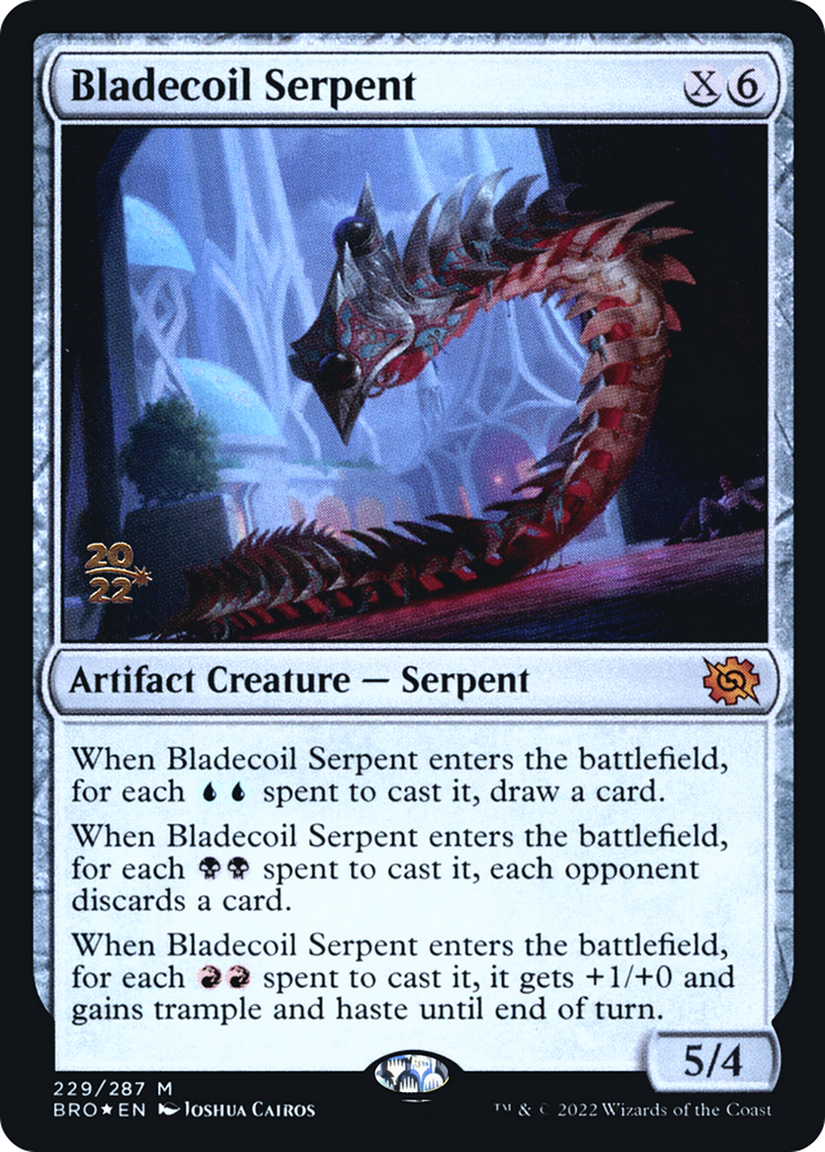 Bladecoil Serpent (PBRO-229S) - The Brothers' War Promos Foil - Premium MTG Single from Wizards of the Coast - Just $0.18! Shop now at Game Crave Tournament Store