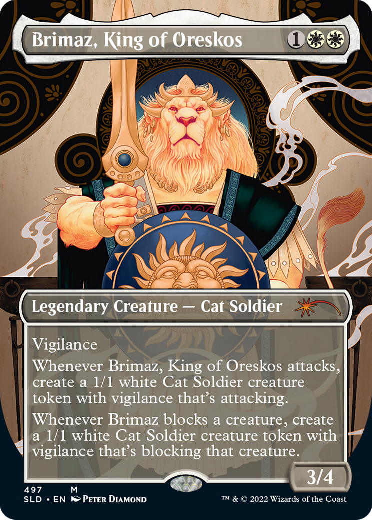 Brimaz, King of Oreskos (SLD-497) - Secret Lair Drop (Borderless) - Premium MTG Single from Wizards of the Coast - Just $17.57! Shop now at Game Crave Tournament Store