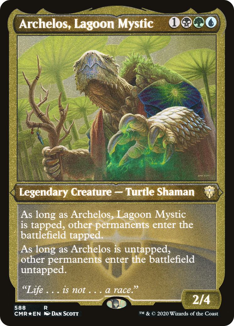 Archelos, Lagoon Mystic (CMR-588) - Commander Legends Etched Foil - Premium MTG Single from Wizards of the Coast - Just $0.45! Shop now at Game Crave Tournament Store