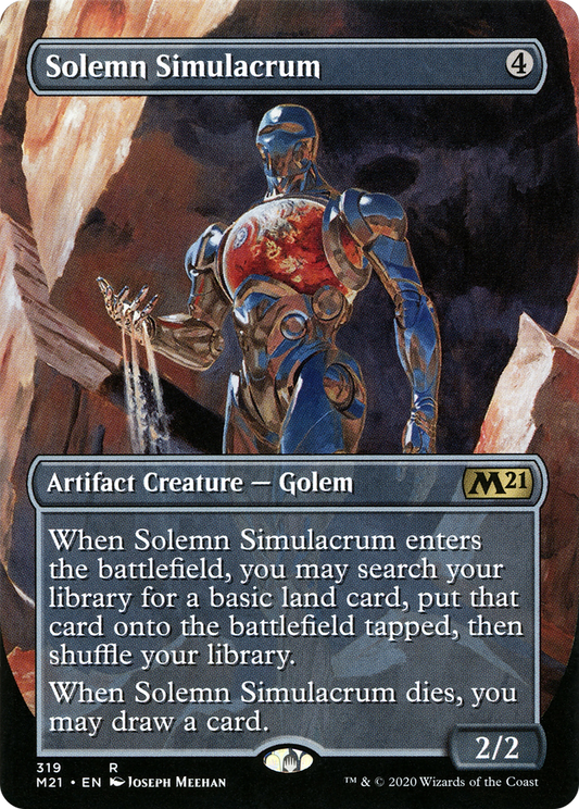 Solemn Simulacrum (M21-319) - Core Set 2021 (Borderless) - Premium MTG Single from Wizards of the Coast - Just $0.37! Shop now at Game Crave Tournament Store