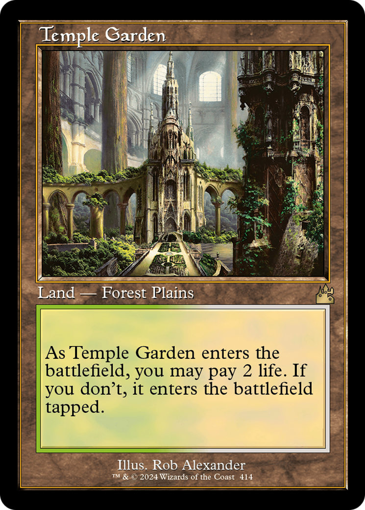 Temple Garden (RVR-414) - Ravnica Remastered Foil - Premium MTG Single from Wizards of the Coast - Just $21.61! Shop now at Game Crave Tournament Store