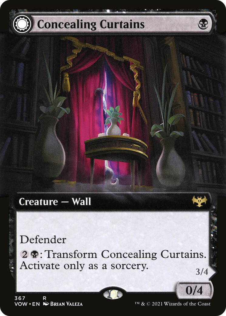 Concealing Curtains // Revealing Eye (VOW-367) - Innistrad: Crimson Vow: (Extended Art, Double Faced Transform) - Premium MTG Single from Wizards of the Coast - Just $0.08! Shop now at Game Crave Tournament Store