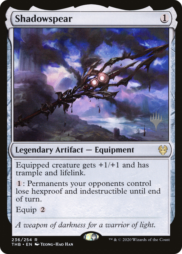 Shadowspear (PTHB-236P) - Theros Beyond Death Promos Foil - Premium MTG Single from Wizards of the Coast - Just $26! Shop now at Game Crave Tournament Store