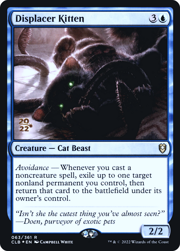Displacer Kitten (PCLB-63S) - Battle for Baldur's Gate Promos Foil - Premium MTG Single from Wizards of the Coast - Just $6.80! Shop now at Game Crave Tournament Store