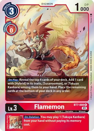 Flamemon (BT7-008) - Next Adventure Foil - Premium Digimon Single from Bandai - Just $1.01! Shop now at Game Crave Tournament Store