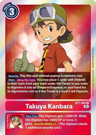 Takuya Kanbara (BT7-085) - Next Adventure Foil - Premium Digimon Single from Bandai - Just $1.31! Shop now at Game Crave Tournament Store