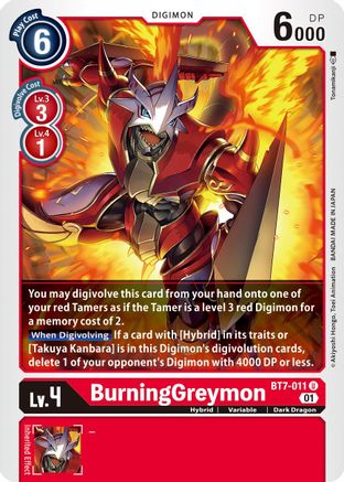 BurningGreymon (BT7-011) - Next Adventure - Premium Digimon Single from Bandai - Just $0.26! Shop now at Game Crave Tournament Store