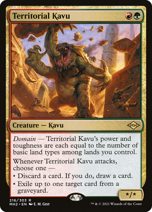 Territorial Kavu (MH2-216) - Modern Horizons 2 - Premium MTG Single from Wizards of the Coast - Just $0.25! Shop now at Game Crave Tournament Store