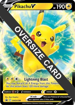 Pikachu V - SWSH198 SWSH198 - Jumbo Cards Holofoil - Premium Pokemon Single from Nintendo - Just $1.06! Shop now at Game Crave Tournament Store