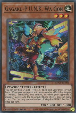 Gagaku-P.U.N.K. Wa Gon (GRCR-EN002) - The Grand Creators 1st Edition - Premium Yugioh Single from Konami - Just $0.25! Shop now at Game Crave Tournament Store