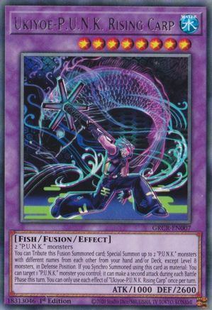 Ukiyoe-P.U.N.K. Rising Carp (GRCR-EN007) - The Grand Creators 1st Edition - Premium Yugioh Single from Konami - Just $0.25! Shop now at Game Crave Tournament Store