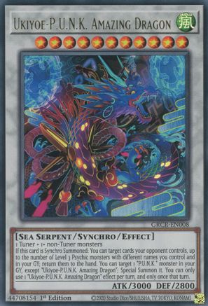 Ukiyoe-P.U.N.K. Amazing Dragon (GRCR-EN008) - The Grand Creators 1st Edition - Premium Yugioh Single from Konami - Just $0.30! Shop now at Game Crave Tournament Store