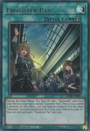 Exosister Pax (GRCR-EN021) - The Grand Creators 1st Edition - Premium Yugioh Single from Konami - Just $0.38! Shop now at Game Crave Tournament Store