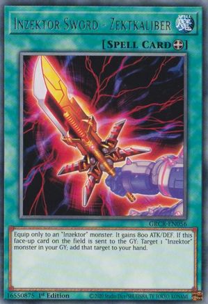 Inzektor Sword - Zektkaliber (GRCR-EN056) - The Grand Creators 1st Edition - Premium Yugioh Single from Konami - Just $0.25! Shop now at Game Crave Tournament Store