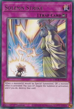 Solemn Strike (GRCR-EN059) - The Grand Creators 1st Edition - Premium Yugioh Single from Konami - Just $0.26! Shop now at Game Crave Tournament Store