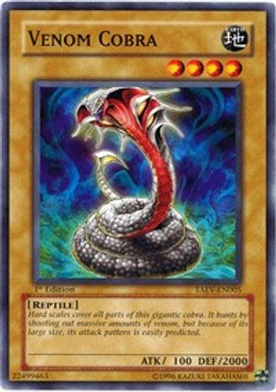 Venom Cobra (TAEV-EN005) - Tactical Evolution 1st Edition - Premium Yugioh Single from Konami - Just $0.10! Shop now at Game Crave Tournament Store