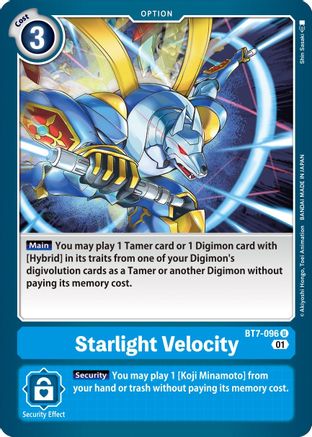 Starlight Velocity (BT7-096) - Next Adventure - Premium Digimon Single from Bandai - Just $0.25! Shop now at Game Crave Tournament Store