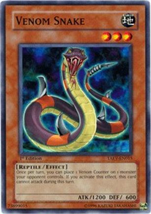 Venom Snake (TAEV-EN015) - Tactical Evolution 1st Edition - Premium Yugioh Single from Konami - Just $0.34! Shop now at Game Crave Tournament Store