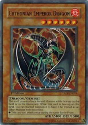 Chthonian Emperor Dragon (TAEV-EN019) - Tactical Evolution 1st Edition - Premium Yugioh Single from Konami - Just $1.37! Shop now at Game Crave Tournament Store