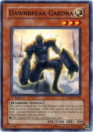 Dawnbreak Gardna (TAEV-EN024) - Tactical Evolution 1st Edition - Premium Yugioh Single from Konami - Just $0.25! Shop now at Game Crave Tournament Store