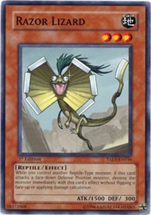 Razor Lizard (TAEV-EN036) - Tactical Evolution 1st Edition - Premium Yugioh Single from Konami - Just $0.25! Shop now at Game Crave Tournament Store