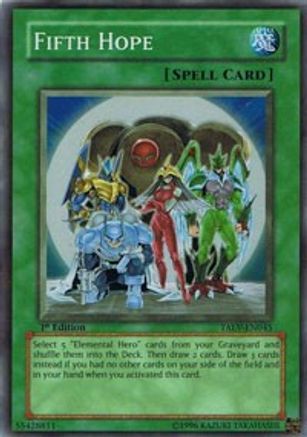 Fifth Hope (TAEV-EN045) - Tactical Evolution 1st Edition - Premium Yugioh Single from Konami - Just $0.43! Shop now at Game Crave Tournament Store